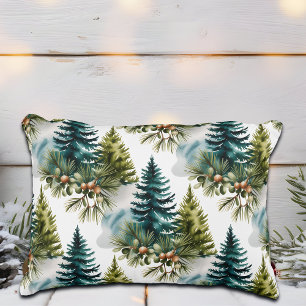 Coussins Décoratifs Aquarelle Pine Motif Elégant hiver
