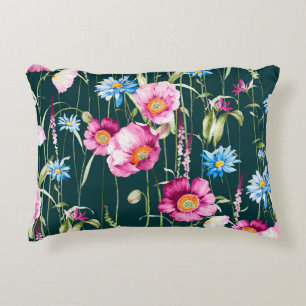 Coussins Décoratifs Aquarelle transparente motif avec fleur de pavot à