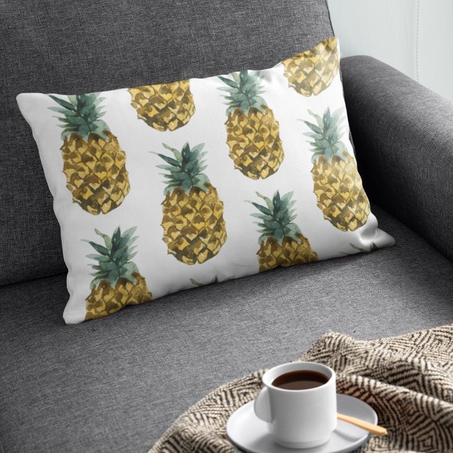 Coussins Décoratifs Aquarelle tropicale ananas Motif sans couture (Créateur téléchargé)