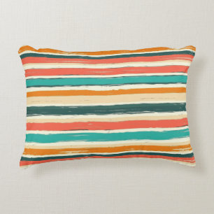 Coussins Décoratifs Aquarelle vintage de Bohême rayée (3)