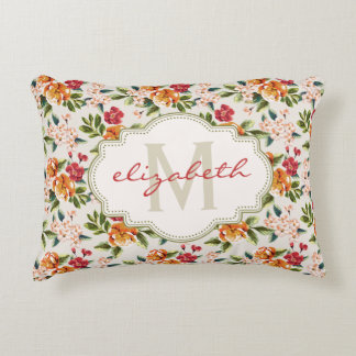 Coussins Décoratifs Aquarelle Vintage de Monogramme