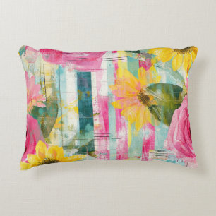 Coussins Décoratifs Aquarelle vintage Floral Abstrait Motif (7)