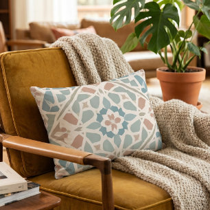 Coussins Décoratifs Arabesque Terreuse Carreau de Mosaïque Aquarelle