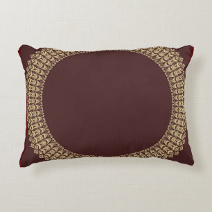 Coussins Décoratifs Arabesques à la frontière dorée, éléments floraux