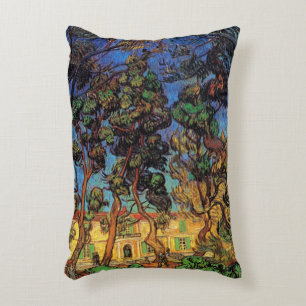 Coussins Décoratifs Arbres de Van Gogh dans le jardin de l'hôpital Sai