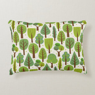 Coussins Décoratifs Arbres d'été : Motif vert sans joint