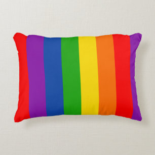 Coussins Décoratifs Arc-en-ciel LGBTQ+ Pride drapeau, couleurs Gay pri