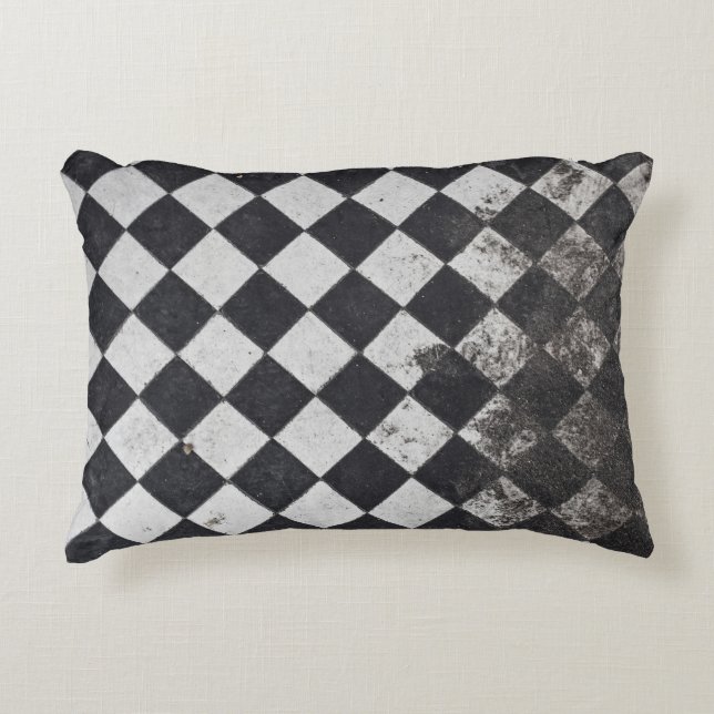 Coussins Décoratifs Arlequin noir et blanc (Devant)