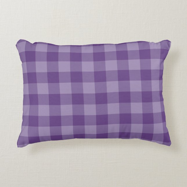 Coussins Décoratifs Arrière - plan checkered violet (Devant)
