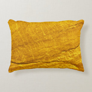 Coussins Décoratifs Arrière - plan de texture de pierre d'or. abstrait