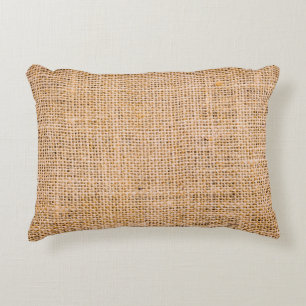 Coussins Décoratifs Arrière - plan de texture tissée en tissu de sac d