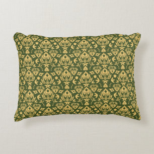 Coussins Décoratifs Arrière - plan floral en bois de motif de damass