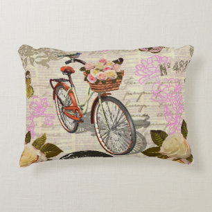 Coussins Décoratifs Arrière - plan vintage sans couture avec roses, pa