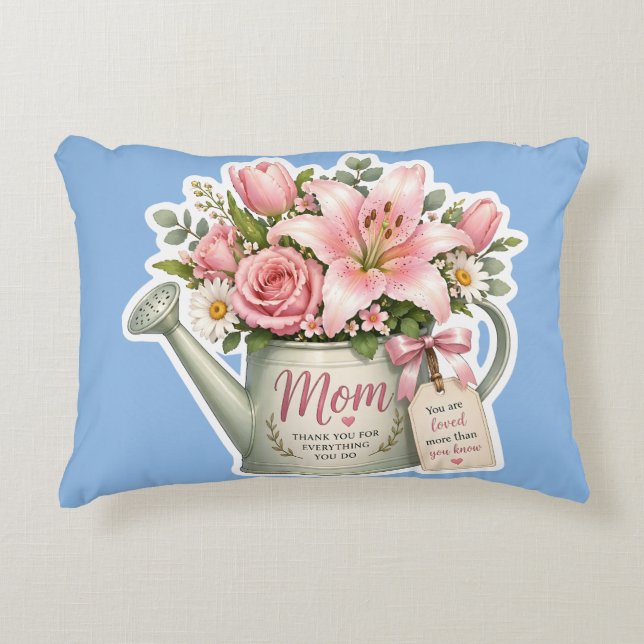 Coussins Décoratifs Arrosoir Fleur Maman (Devant)