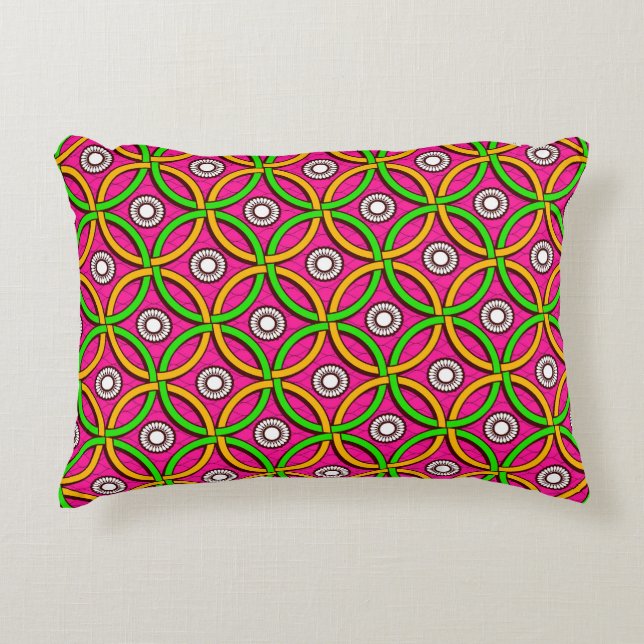 Coussins Décoratifs Art Africain : Une image Abstraite et transparente (Devant)