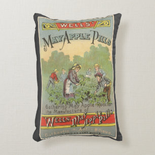 Coussins Décoratifs Art de l'étiquette de produit vintage, Wells May A