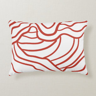 Coussins Décoratifs Art de ligne topographique abstrait – Carte de con
