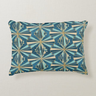 Coussins Décoratifs Art Deco Geometric Gold, Blue & Teal Luxury Glam