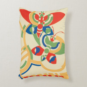 Coussins Décoratifs Art Déco Jazz Pochoir Jardin Papillons Vintage