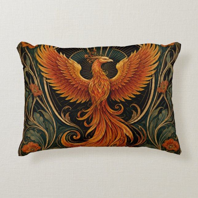 COUSSINS DÉCORATIFS ART DÉCO PHOENIX FÉROCE  (Devant)