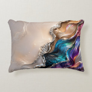 Coussins Décoratifs Art en cristal d'agate arc-en-ciel   Cadeau en mar