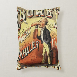 Coussins Décoratifs Art Étiquette vintage, Cumb's Pocket Asthma Inhale