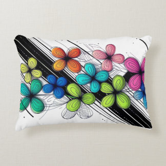 Coussins Décoratifs Art Floral Doodle Vibrant - Mode coloré