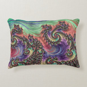 Coussins Décoratifs Art fractal couleur ton joyau hippie bohème