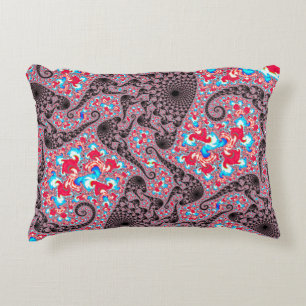 Coussins Décoratifs Art fractal en spirale trippy groovy bohème hippie
