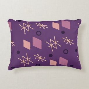 Coussins Décoratifs Art géométrique Abstrait violet des années 1950