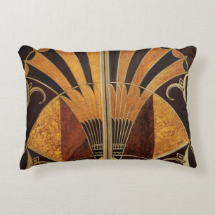 Coussins Décoratifs art Nouveau, art déco, vintage, couleurs en bois,
