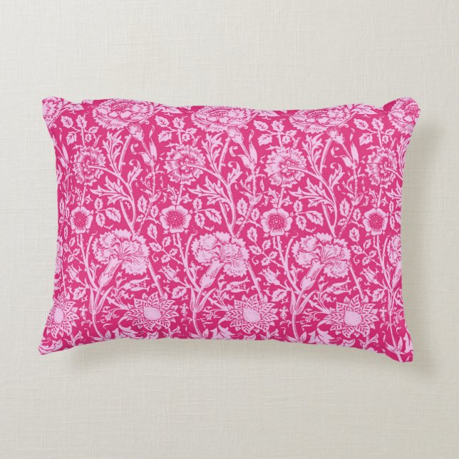 Coussins Décoratifs Art Nouveau Carnation Damask, Fuchsia rose (Dos)