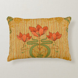 Coussins Décoratifs Art nouveau élégant fleurs de pavot floral victori