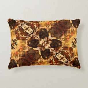 Coussins Décoratifs Art nouveau ornemental vintage doré et marron pa