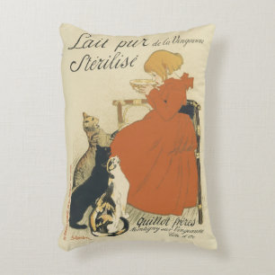 Coussins Décoratifs Art nouveau vintage victorien, Jeune fille avec de