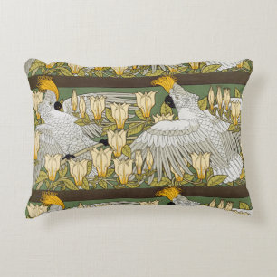 Coussins Décoratifs Art vintage perroquet cacatoès vert sauge magnolia