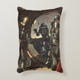 Coussins Décoratifs Astronautes de la science-fiction vintage en sorti