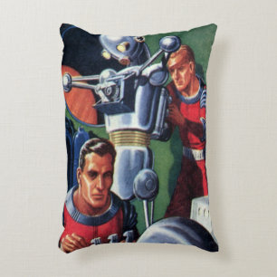 Coussins Décoratifs Astronautes de la science-fiction vintage réparant