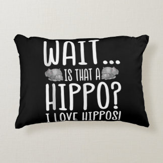 Coussins Décoratifs Attends, C'Est Un Hippo ? J'Aime Les Hippopotames