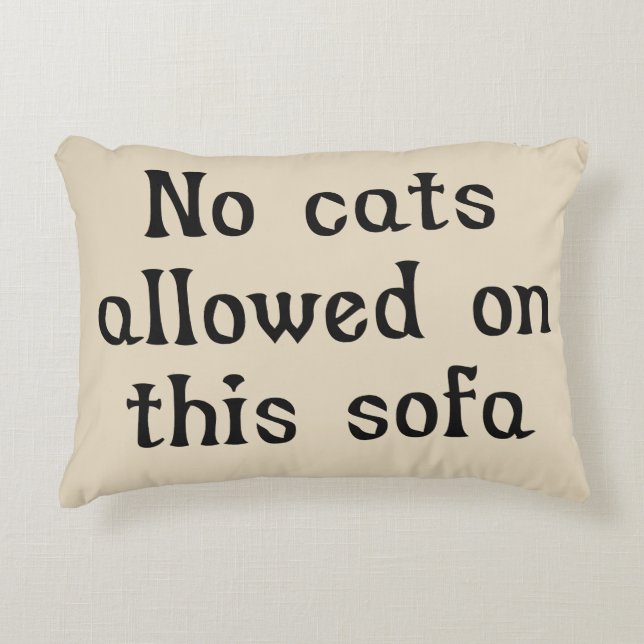 Coussins Décoratifs Aucun chat autorisé sur ce canapé (Devant)