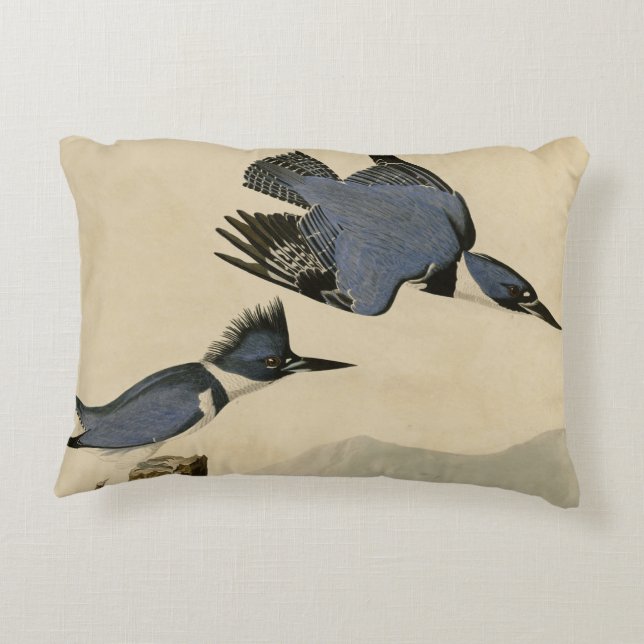 Coussins Décoratifs Audubon Belted Kingfisher Wildlife Bird (Dos)