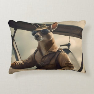 Coussins Décoratifs Aussie Kangaroo Avion Pilote,