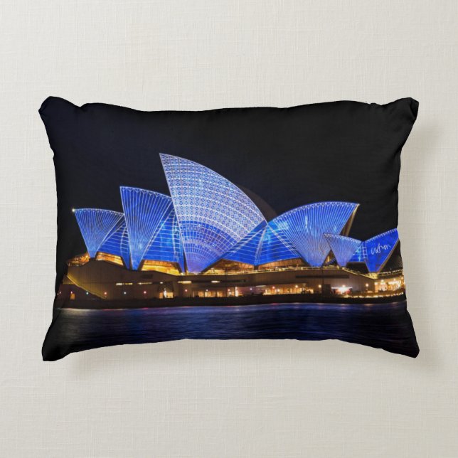 Coussins Décoratifs Australie Opéra de Sydney la nuit (Devant)