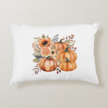 Automne Thanksgiving Boho aquarelle Citrouille Flo
