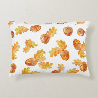 Coussins Décoratifs autumn seamless pattern with colorful oak leaves a