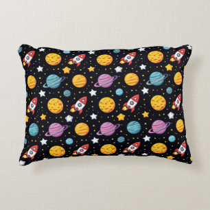 Coussins Décoratifs Aventure spatiale colorée