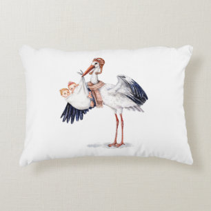 Coussins Décoratifs Aviator Stork transportant des jumeaux