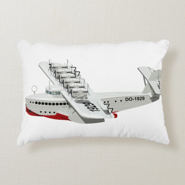 Coussins Décoratifs Avion rétro de dessin (Devant)