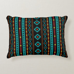 Coussins Décoratifs Aztec Turquoise Reds Yellow Black Motifs mixtes Mo
