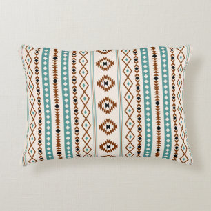 Coussins Décoratifs Aztec Turquoise Terracotta Blk Crm Mix Motifs(V) M